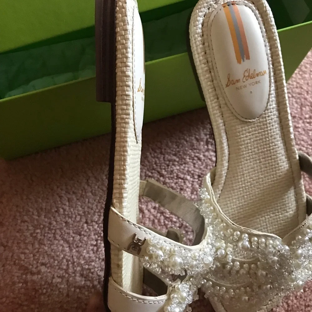 Sam Edelman beautiful flats with bead and pearls - Picture 6 of 15